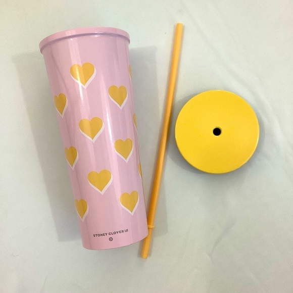 Stoney Clover Lane x Target Pink Heart Tumbler with Straw 24.7oz Stainless Steel - Picture 3 of 5